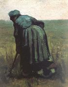 Vincent Van Gogh Peasant Woman Digging (nn04) oil painting artist
